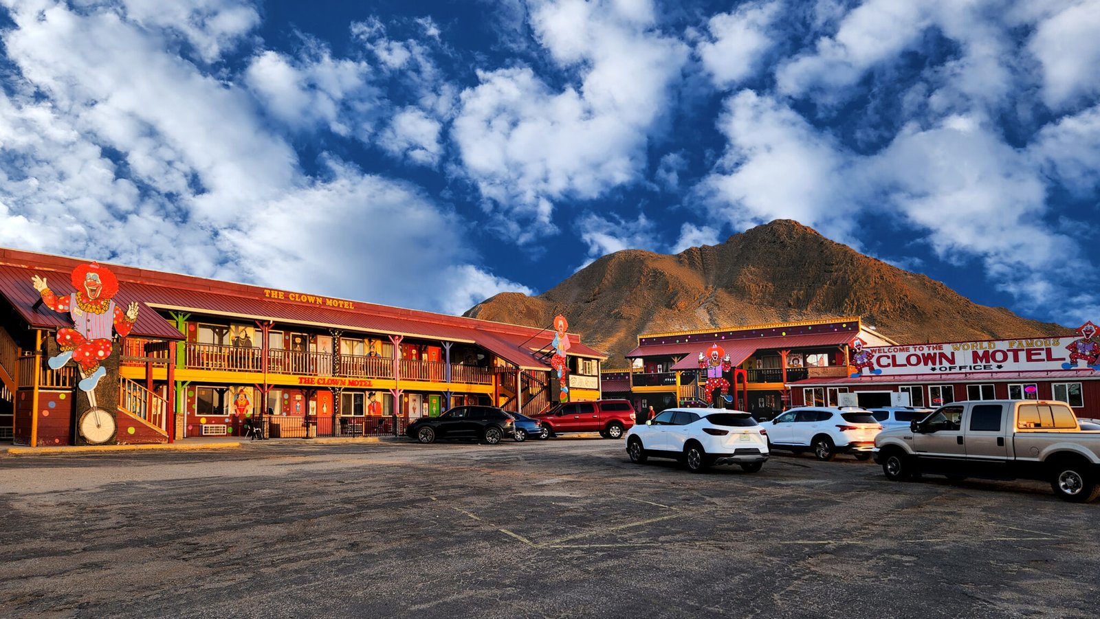 Panoramic View of Clown Motel